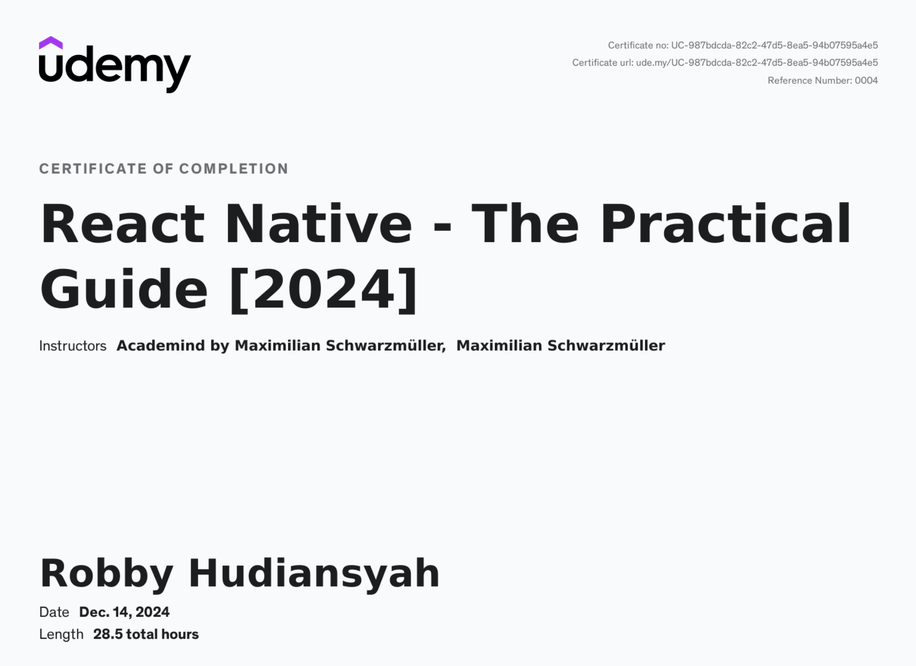 React Native - The Practical Guide